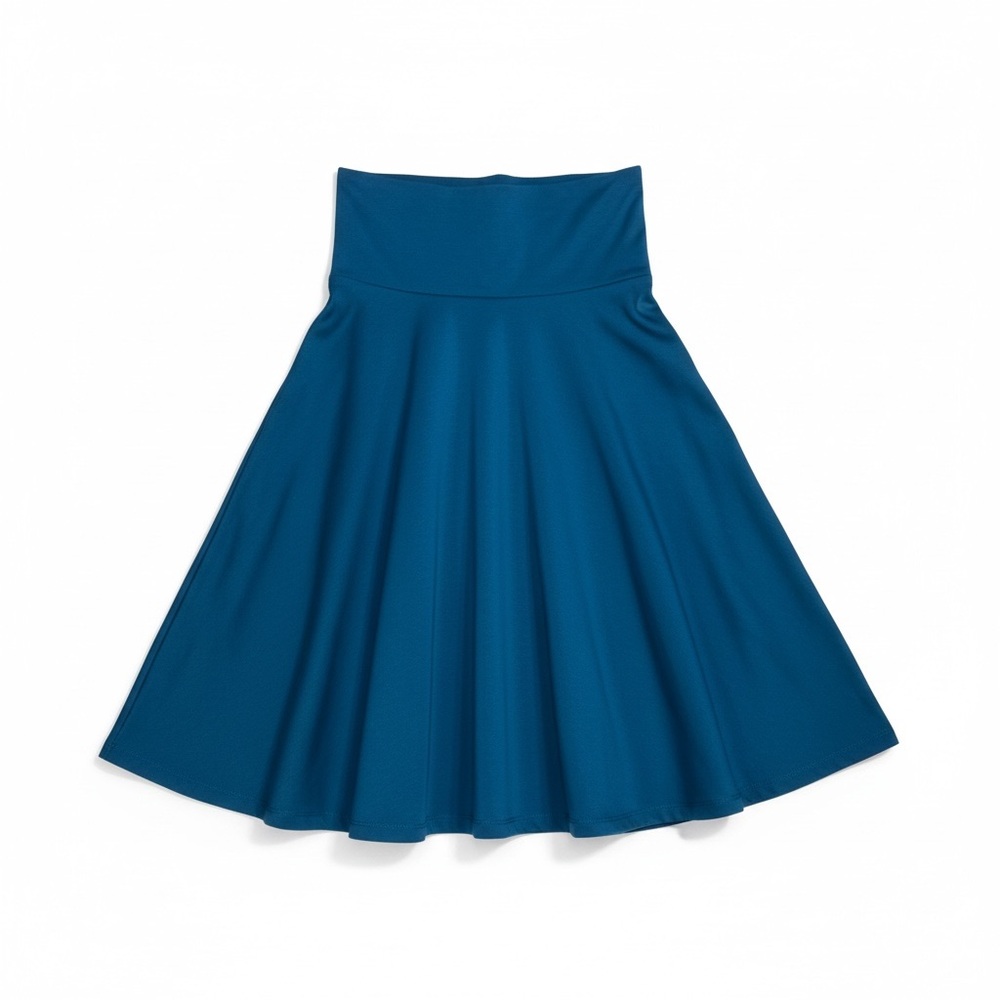 Aleeza Paris Diego Azure Blue Skater Skirt Stretch Waist Size Small NWT